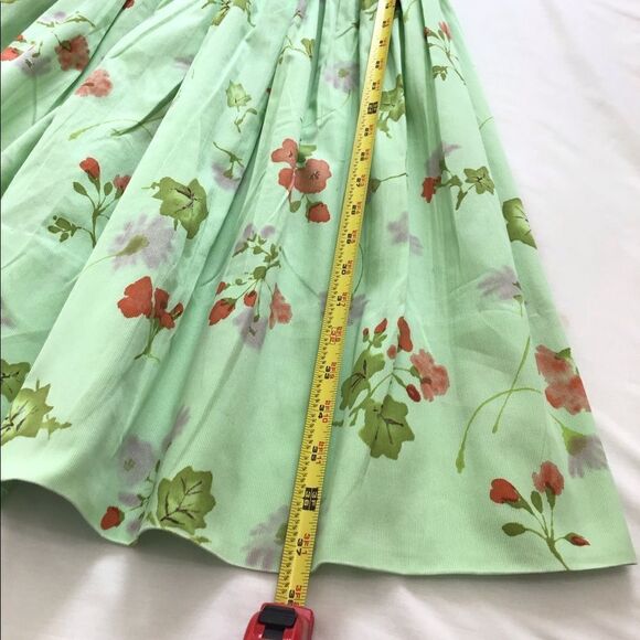 Vintage Carol Rodgers Junior Green Floral 2 Piece Dress With Bolero Jacket Set - Picture 13 of 16